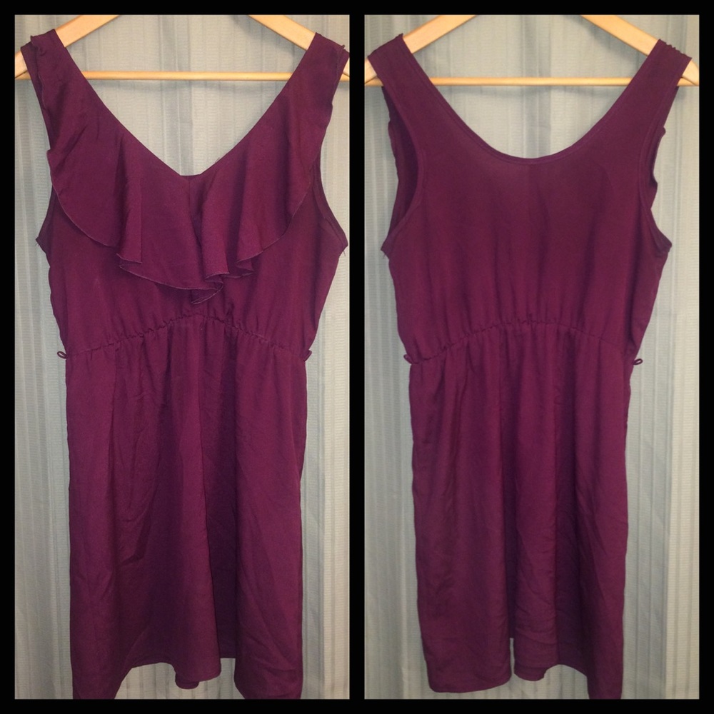 Purple Strapless Dress